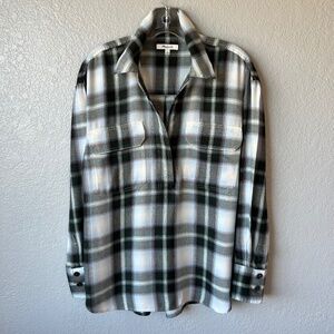 Madewell Popover Plaid Top